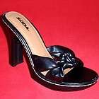 NEW Womens SODA MADONNA Black Slides Heels Pumps Fashion Sandals 