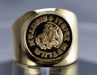 Gold Plated KNIGHTS TEMPLAR SOLDIERS OF CHRIST RING 925  