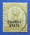 1913 CHAMBA INDIA 6A SCOTT# 40 S.G.# 50a USED CS05493