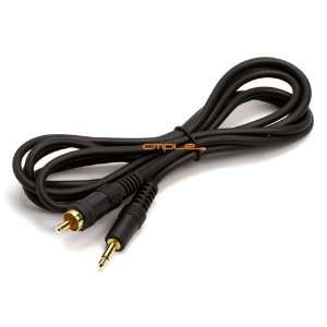    6 ft RCA to 3.5 mm Mono Cable Gold Plated 6 Feet Electronics