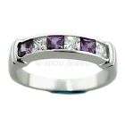 Purple Amethyst & Russian Ice CZ Chann