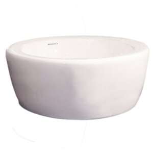    CWH Round Vitreous China Above Counter Vessel with Overflow, White