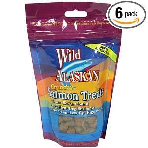  Wild Alaskan Salmon Treats, Crunchy, 6 Ounce Bags (Pack of 