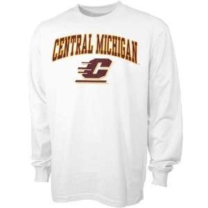 Central Michigan Chippewas White Youth Bare Essentials Long Sleeve T 