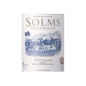  Solms Hegewisch Africana 2008 750ML Grocery & Gourmet 