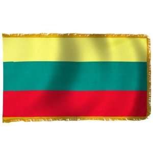  Lithuania Flag 5X8 Foot Nylon PH and FR Patio, Lawn 