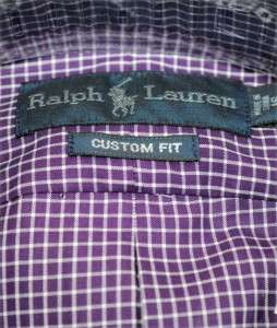 NWT Ralph Lauren POLO Mens Custom Fit Button Down Dress Shirt Plum 