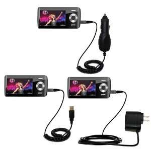 USB cable with Car and Wall Charger Deluxe Kit for the Coby MP815 