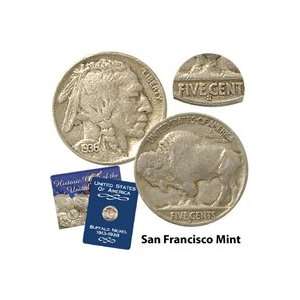  1936 Buffalo Nickel   San Francisco Mint Sports 