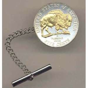 Buffalo Nickel (2005) Two Tone Coin Tie / Hat Tack  Sports 