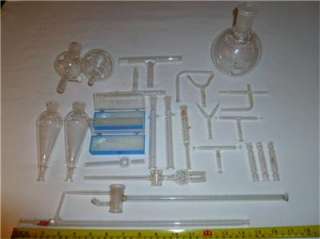 25 lot Organic Chemistry Lab Glassware Kimax Pyrex set kit 