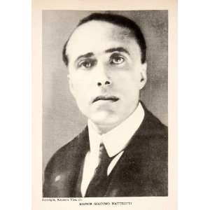  1932 Print Signor Giacomo Matteotti Italian Socialist 