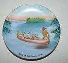 1940s 50s Lake of the Woods Souvenir Plate Indian Hun