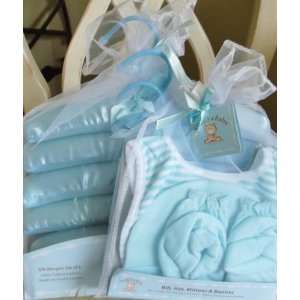  Snugly Baby Infant Boy Gift Hangers Set of 6 + Bib, Hat 
