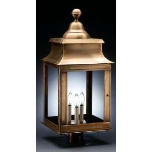 Northeast Lantern 5653 DAB CIM CLR Pagoda Post Dark Antique Brass 