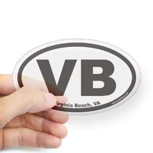 Virginia Beach VB Euro Virginia Oval Sticker by  