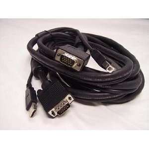  15 Foot KVM with USB A/B & SVGA M M Cables Electronics