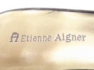 Womens shoes dark brown Etienne Aigner 9 M slingbacks heels dress 