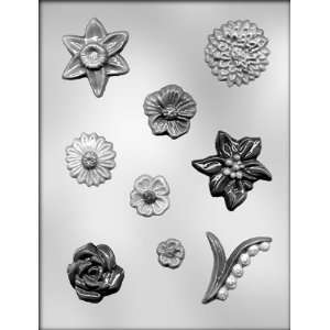 inch Flower Assortment Chocolate Candy Mold  