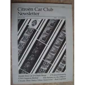  Citroen Car Club Newsletter   1987   Issue 334 No 8 Karl 