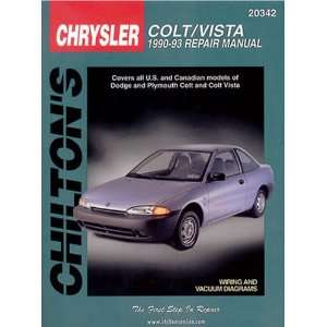  Dodge Colt & Vista Chilton Repair Manual (1990 1993 