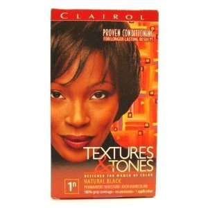  Clairol Text & Tone #1N Natural Black Kit Beauty