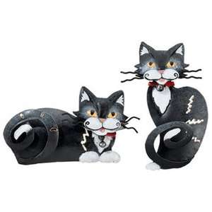 Black Cats Metal Magnets Set/2 