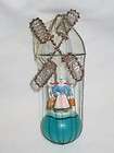 Antique Glass Tinsel Wire Dutch Girl Windmill Christmas
