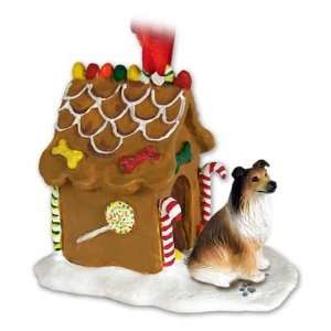    Collie Sable Ginger Bread Dog House Ornament