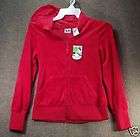 NWT Misses Size S 4   6 Jacket Hoodie Red Velour