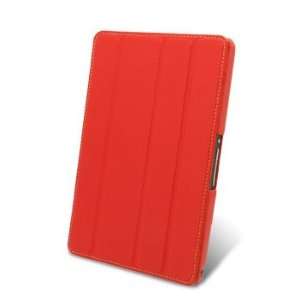   Genuine Cowhide Leather Case Slimme Cover Type Red Electronics