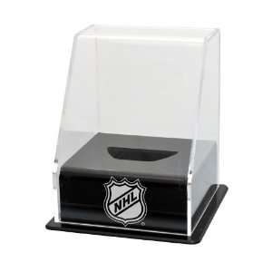  NHL Logo Single Hockey Puck Display Case with Angled Base 