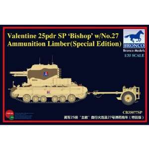    1/35 Brit Valentine 25pdr SP Bishop w/Ammo, SE Toys & Games