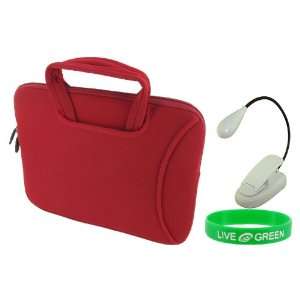   Case with Clip on Reading Lights   Red  Players & Accessories