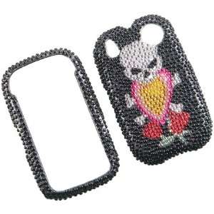   Palm Pre Phone Protector Case Flower Skull with Bling 