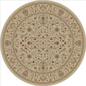   1202 Imperial Hereke Ivory Traditional Round Rug Furniture & Decor
