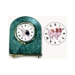 Papillon (Red) Marble Arch Clock, 2.5 Inches Tall 