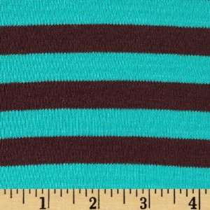   Miller Interlock Knit Clown Stripe Chocolate Fabric By The Yard