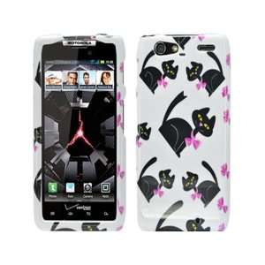  Black Cats Pink Bow Crystal Hard Skin Case Faceplate Cover 