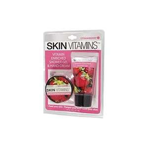 Skin Vitamins Strawberry Shower Gel & Hand Cream   2 pk,(AE 