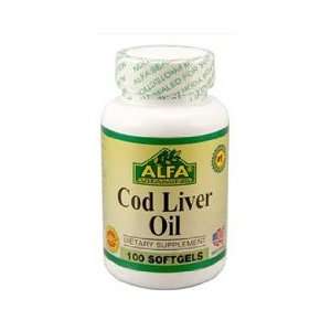  Alfa Vitamins Cod Liver Oil 450 mg 100 softgels Skin Bones 