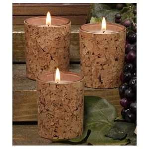 Club Pack of 18 Wine Scented Cork Votive Glass Candles  