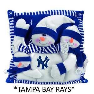  18 MLB Tampa Bay Rays Square Shape Snowman Pillow