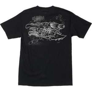 Santa Cruz T Shirt Sketchy Slasher [Medium] Black  Sports 