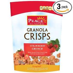 Peace Granola Crisps, Strawberry Crunch, 10.4 Ounce (Pack of 3)