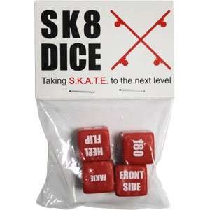  Sk8 Dice Original Game Set   Red