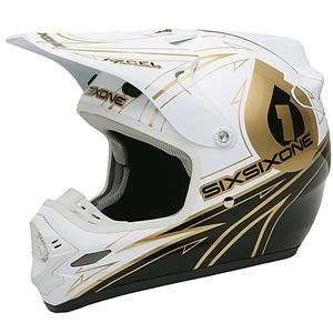  SixSixOne Flight II Legend Helmet   X Large/White/Gold 