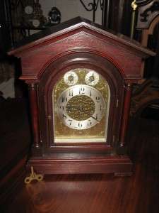 1910 Westminster Chime Clock Silvered Chapter Ring  