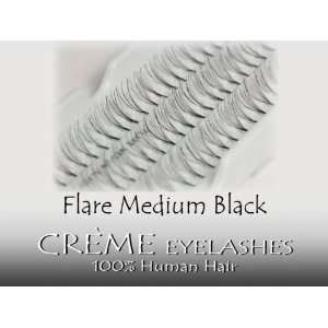  Creme Fashion Eye Lashes Flare (Medium) Knotted   60 Eyelashes 