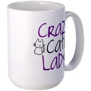  Crazy cat lady Pets Large Mug by  Kitchen 